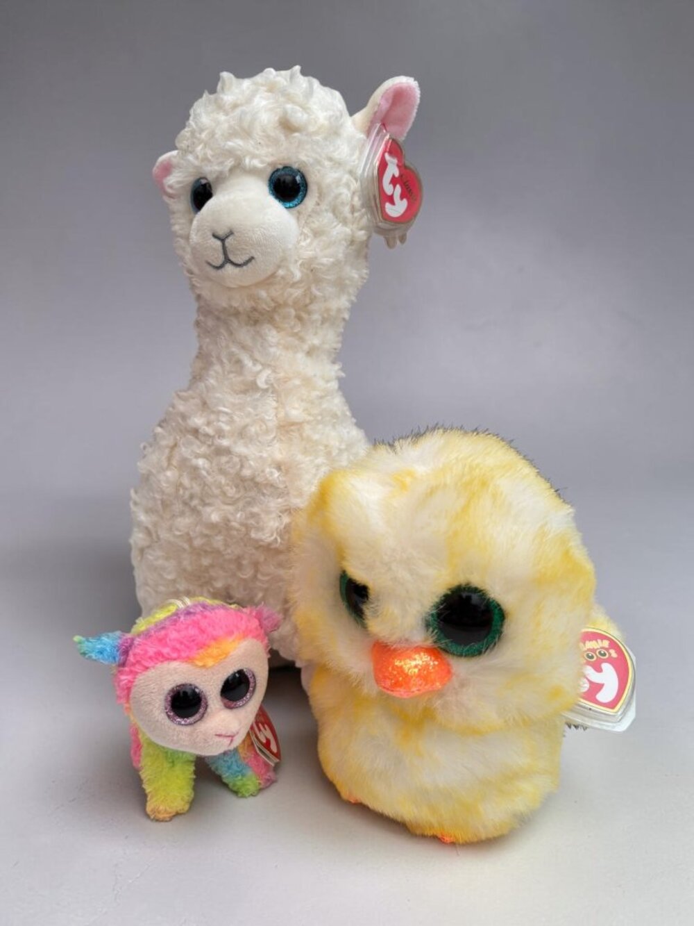 Ty Beanie Babies Boos Plush Toy Set - Lilly,  Lemon Drop & Daffodil With Tags